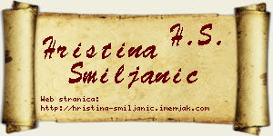 Hristina Smiljanić vizit kartica